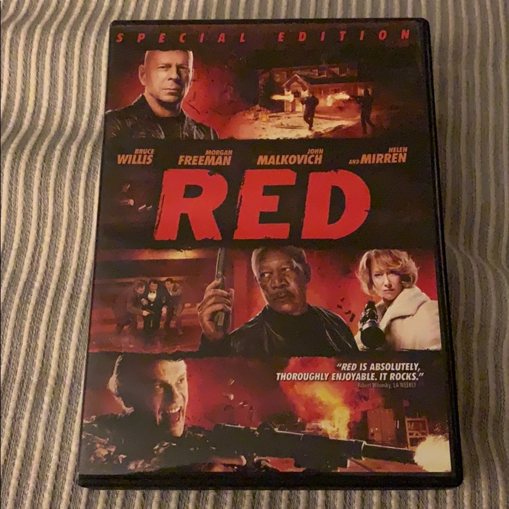 RED Movie DVD | Bruce Willis & Morgan Freeman